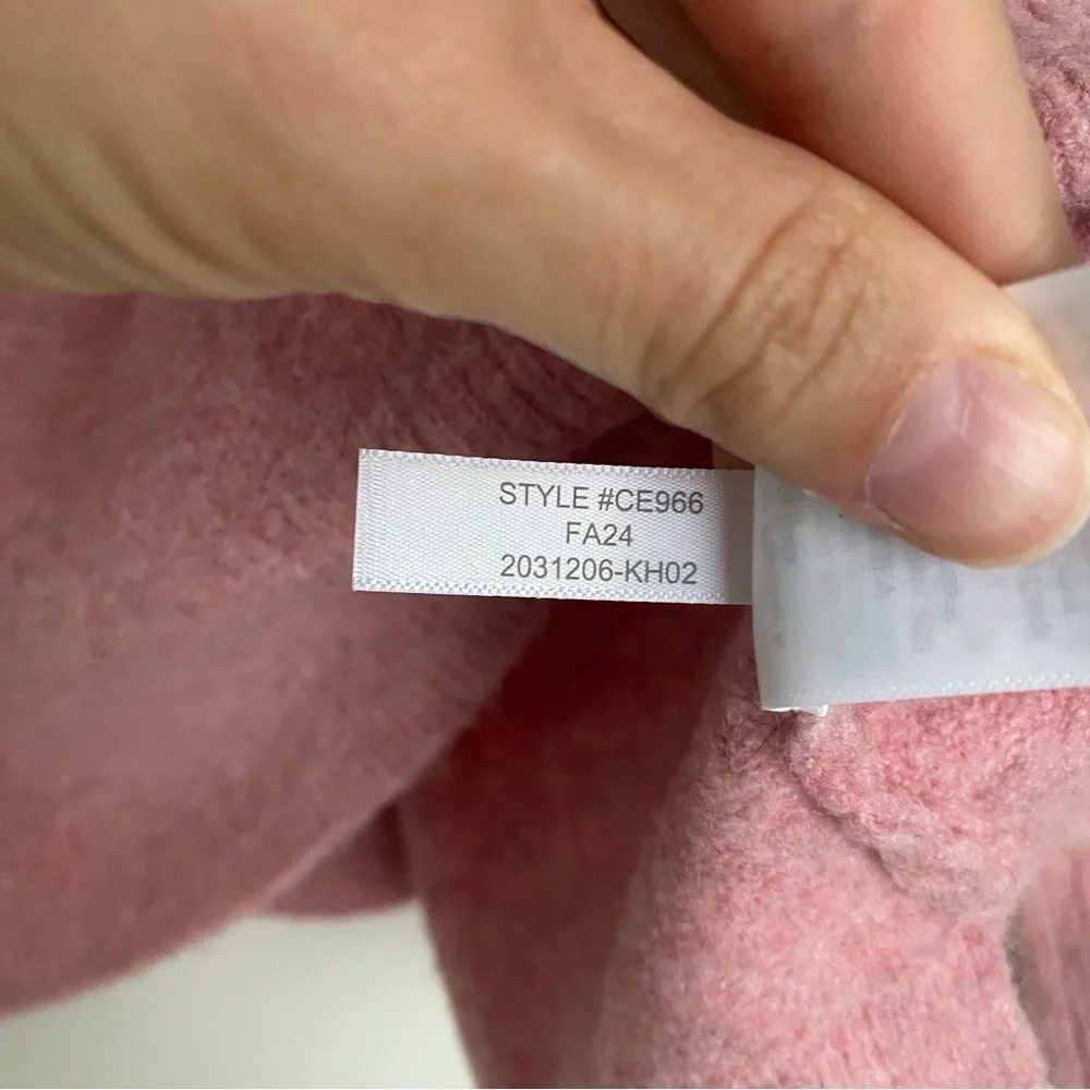 J. CREW Collared Polo Sweater in Extra Soft Yarn Pink Size Small - Picture 7 of 7